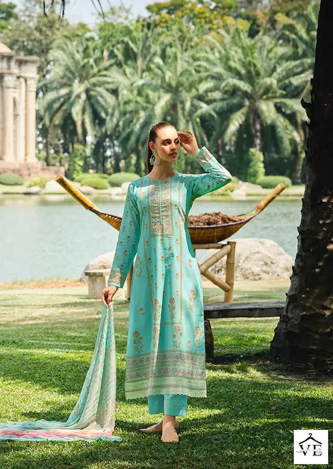 Prm Trendz Nazreen Pure Lawn Cotton Wholesale Salwar Suit Catalog — Wholesale Salwar Suits, MPA wholesale from Surat - Gallery Image 5