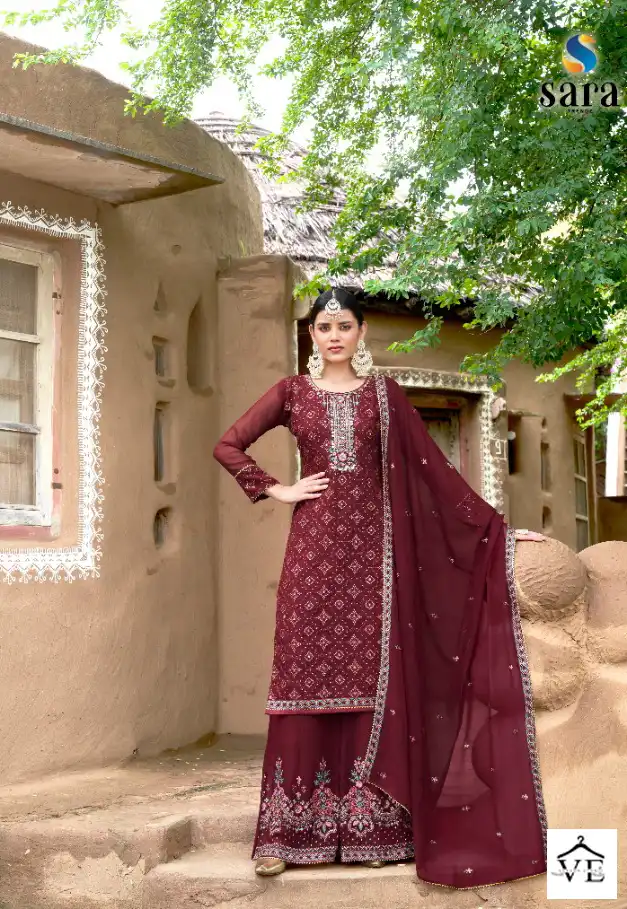 Sara Trendz Niharika Georgette Wholesale Fancy Suits Catalog — Wholesale Salwar Suits, MPA wholesale from Surat - Gallery Image 4