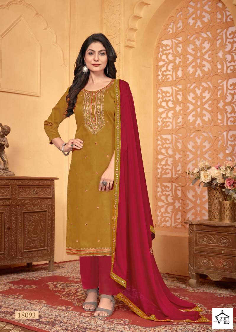 Panch Ratna Nimrit Jam Silk Wholesale Designer Salwar Suit Catalog — Wholesale Salwar Suits, MPA wholesale from Surat - Gallery Image 2