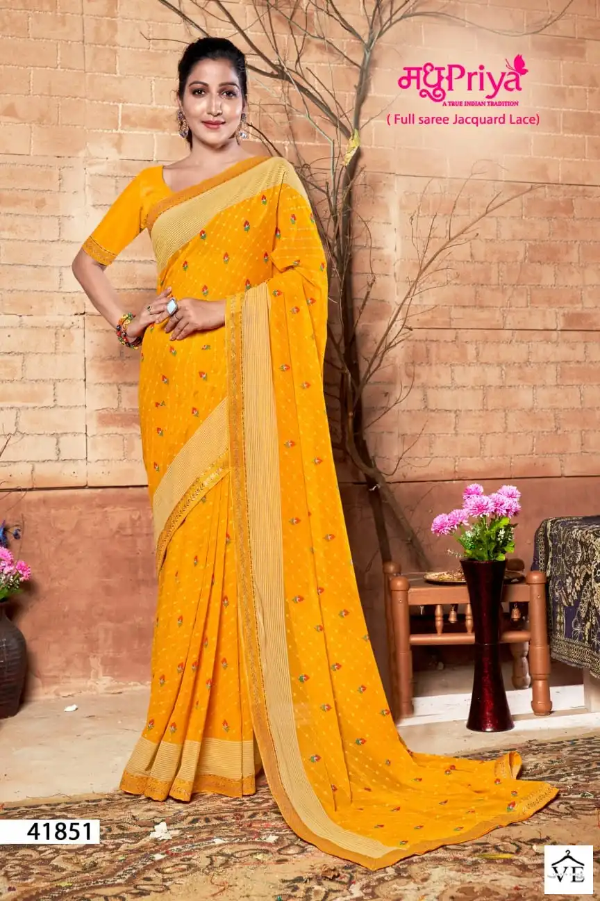 Madhupriya Nitali Pure Heavy Weightless Wholesale Saree Catalog — Wholesale Sarees, MPA wholesale from Surat - Gallery Image 4