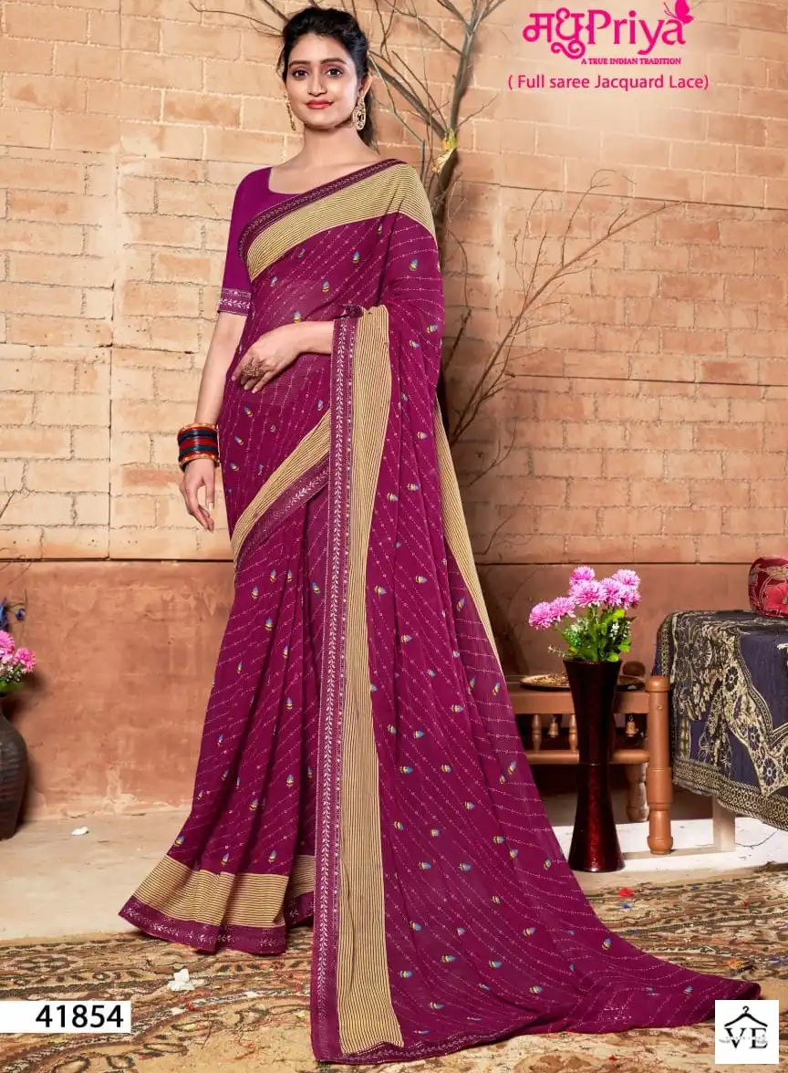 Madhupriya Nitali Pure Heavy Weightless Wholesale Saree Catalog — Wholesale Sarees, MPA wholesale from Surat — view 1