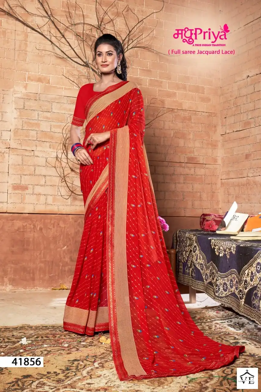 Madhupriya Nitali Pure Heavy Weightless Wholesale Saree Catalog — Wholesale Sarees, MPA wholesale from Surat - Gallery Image 7