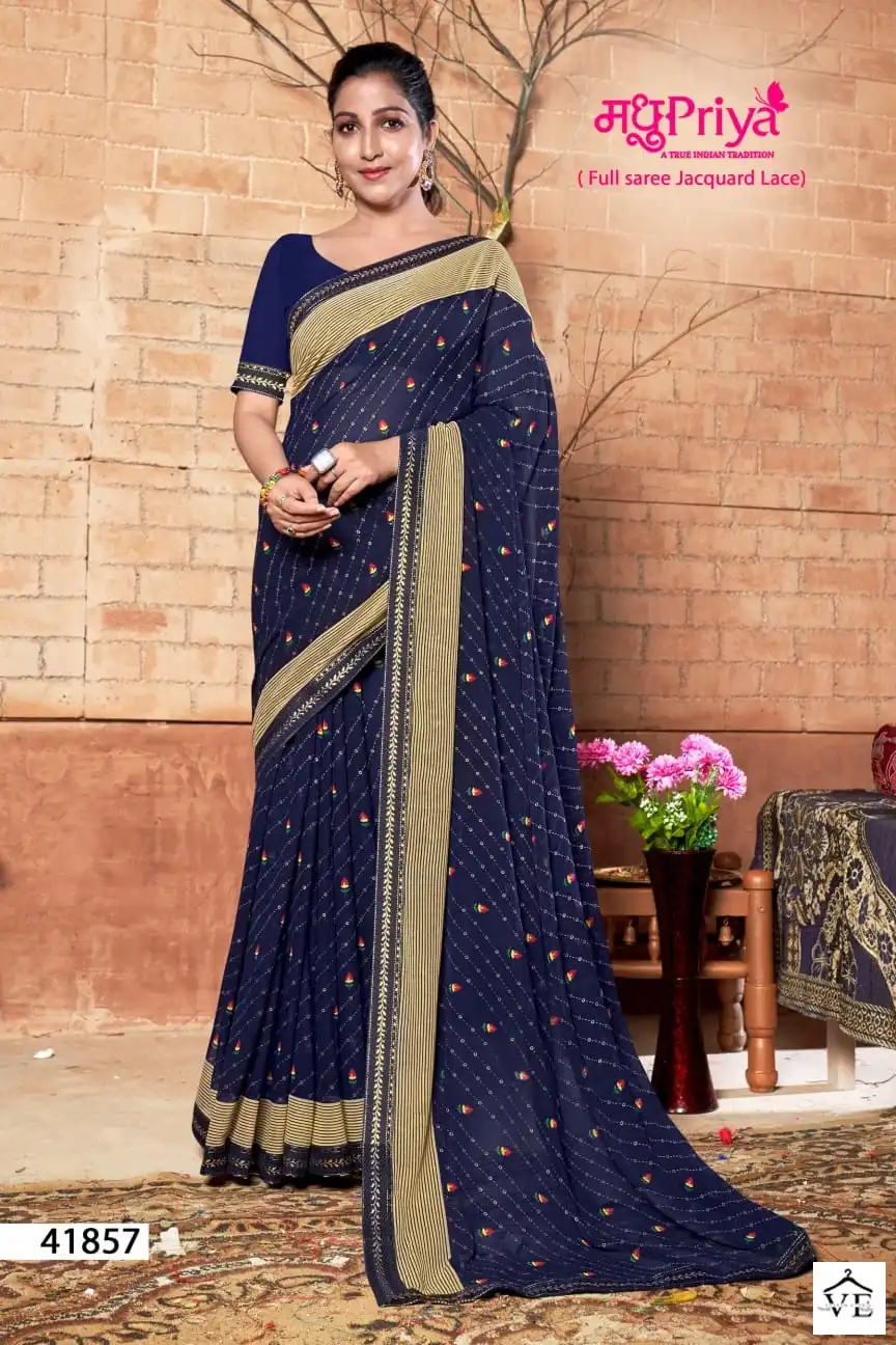 Madhupriya Nitali Pure Heavy Weightless Wholesale Saree Catalog — Wholesale Sarees, MPA wholesale from Surat - Gallery Image 8