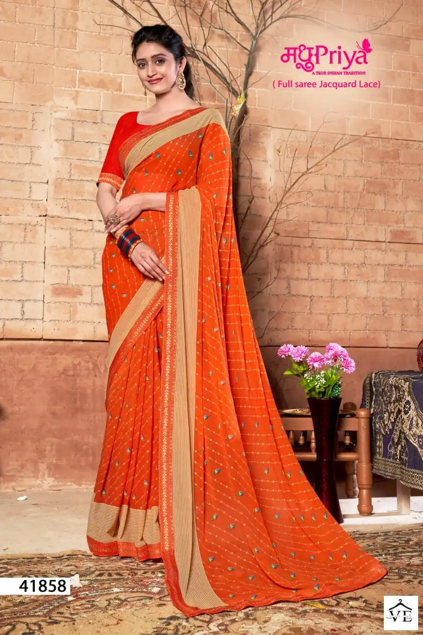 Madhupriya Nitali Pure Heavy Weightless Wholesale Saree Catalog — Wholesale Sarees, MPA wholesale from Surat - Gallery Image 3