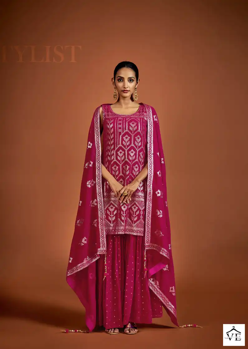 Arya Noorani Saga-5 Georgette Wholesale Readymade Designer Suits Catalog — Wholesale Salwar Suits, MPA wholesale from Surat - Gallery Image 4