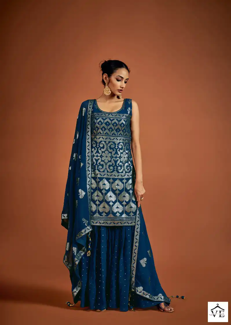 Arya Noorani Saga-5 Georgette Wholesale Readymade Designer Suits Catalog — Wholesale Salwar Suits, MPA wholesale from Surat - Gallery Image 6