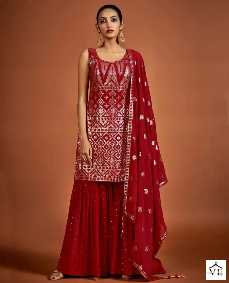 Arya Noorani Saga-5 Georgette Wholesale Readymade Designer Suits Catalog — Wholesale Salwar Suits, MPA wholesale from Surat — view 1