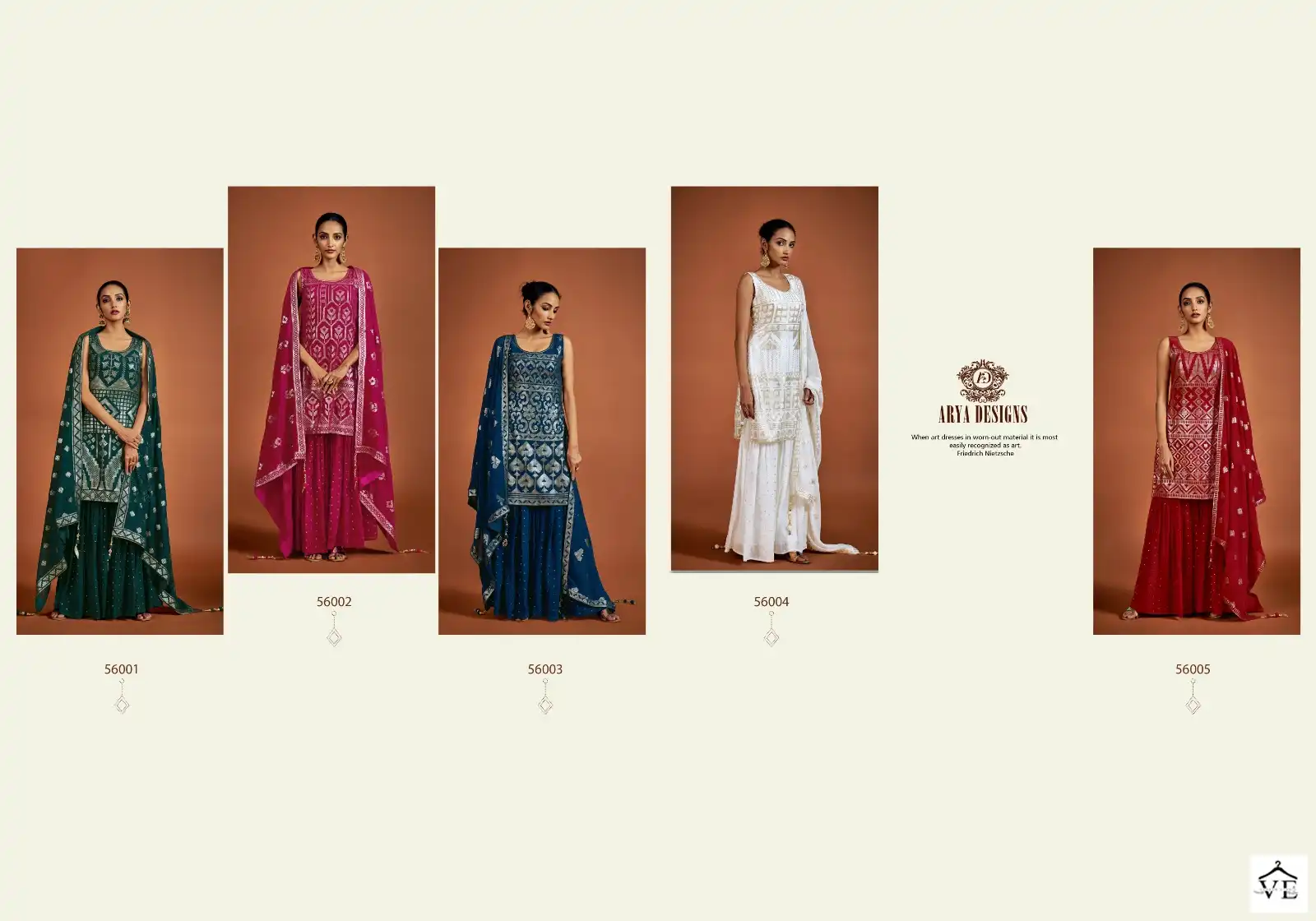 Arya Noorani Saga-5 Georgette Wholesale Readymade Designer Suits Catalog — Wholesale Salwar Suits, MPA wholesale from Surat — view 7