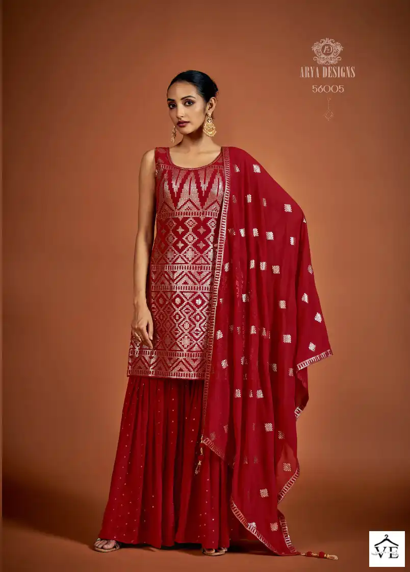 Arya Noorani Saga-5 Georgette Wholesale Readymade Designer Suits Catalog — Wholesale Salwar Suits, MPA wholesale from Surat - Gallery Image 3