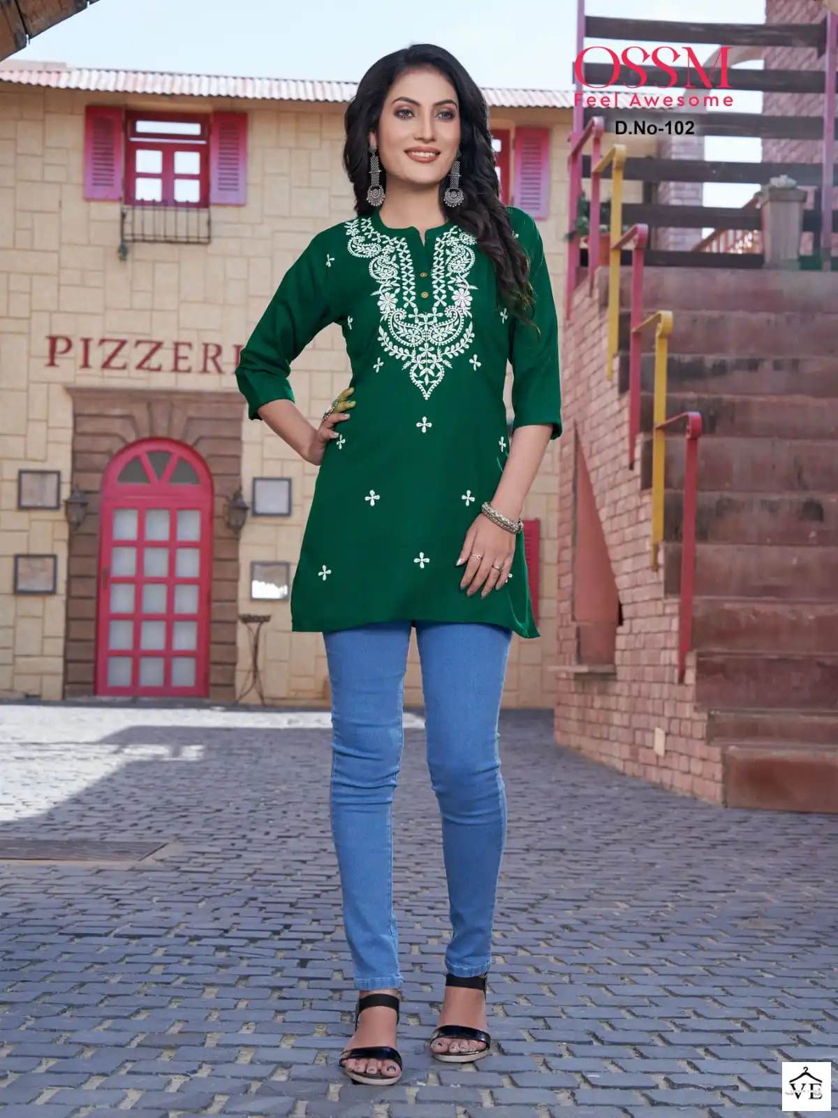 Ossm Nora Heavy Rayon Flex Wholesale Fancy Short Tops Catalog — Wholesale Kurtis, MPA wholesale from Surat - Gallery Image 3