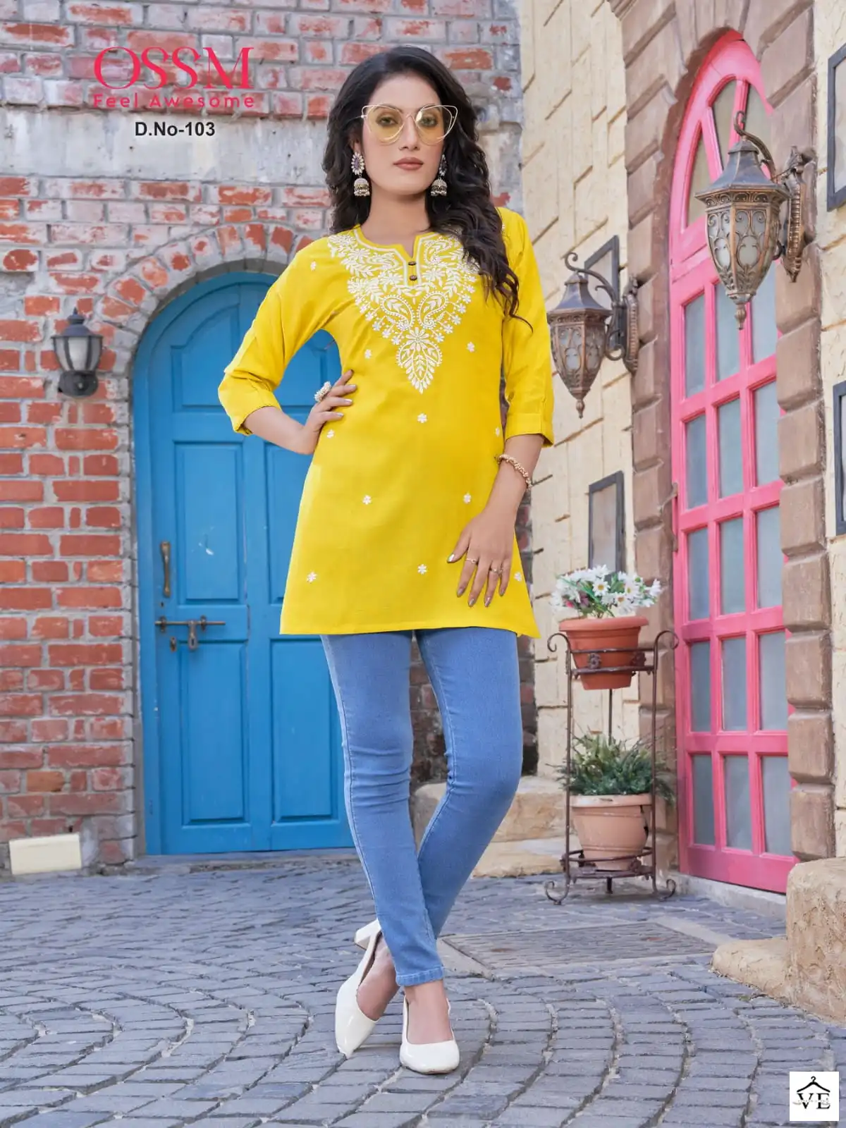 Ossm Nora Heavy Rayon Flex Wholesale Fancy Short Tops Catalog — Wholesale Kurtis, MPA wholesale from Surat - Gallery Image 4
