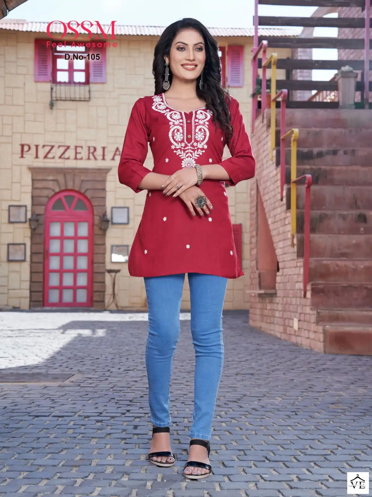 Ossm Nora Heavy Rayon Flex Wholesale Fancy Short Tops Catalog — Wholesale Kurtis, MPA wholesale from Surat - Gallery Image 5