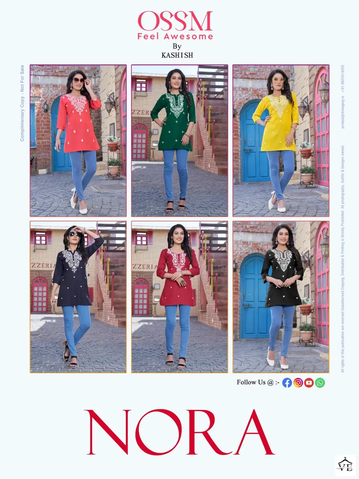 Ossm Nora Heavy Rayon Flex Wholesale Fancy Short Tops Catalog — Wholesale Kurtis, MPA wholesale from Surat — view 7