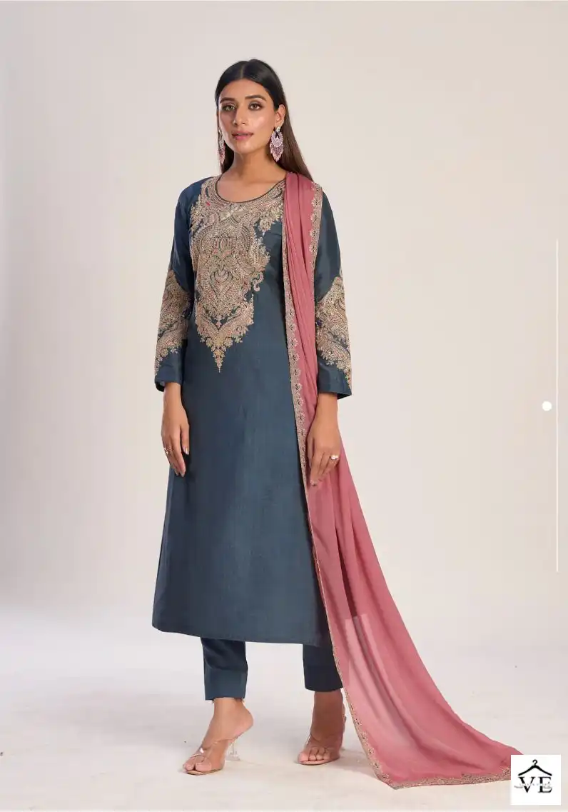 Cinderella Noreen Vol-2 Pure Green Silk Wholesale Salwar Suit Catalog — Wholesale Salwar Suits, MPA wholesale from Surat - Gallery Image 4