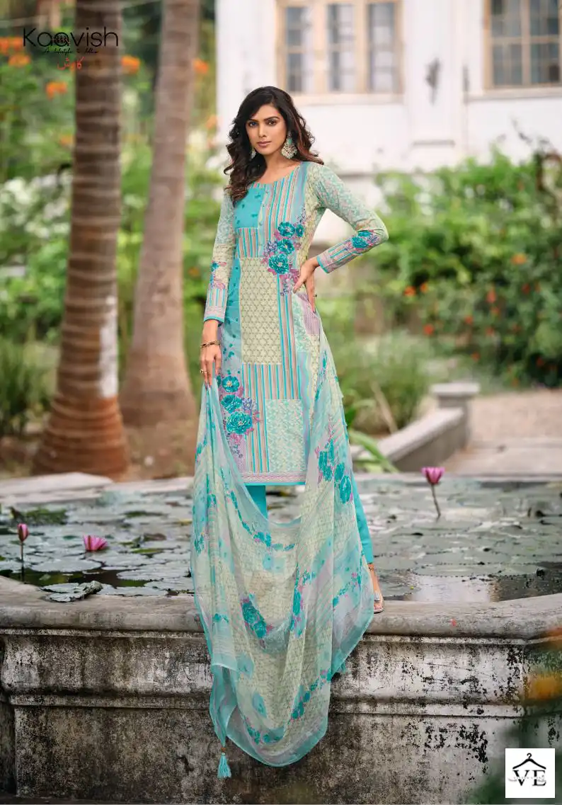 Kaavish Naimat Pure Lawn Cotton Wholesale Salwar Suit Catalog — Wholesale Salwar Suits, MPA wholesale from Surat — view 4