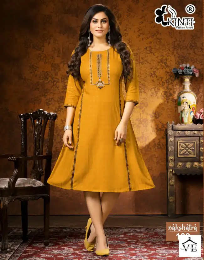 Kinti Nakshatra Fancy Rayon Wholesale Kurti Catalog — Wholesale Kurtis, MPA wholesale from Surat — view 1