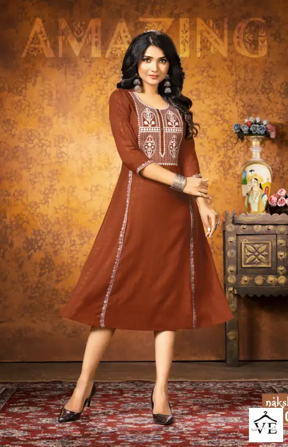 Kinti Nakshatra Fancy Rayon Wholesale Kurti Catalog — Wholesale Kurtis, MPA wholesale from Surat - Gallery Image 4