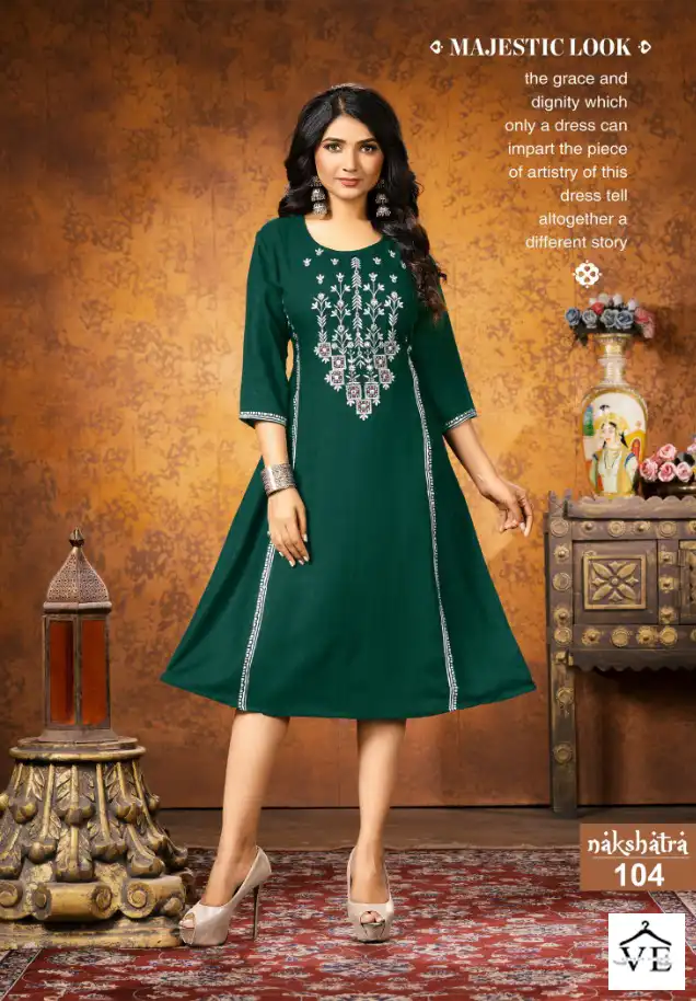 Kinti Nakshatra Fancy Rayon Wholesale Kurti Catalog — Wholesale Kurtis, MPA wholesale from Surat - Gallery Image 5