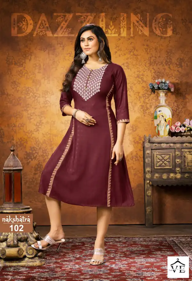Kinti Nakshatra Fancy Rayon Wholesale Kurti Catalog — Wholesale Kurtis, MPA wholesale from Surat - Gallery Image 6
