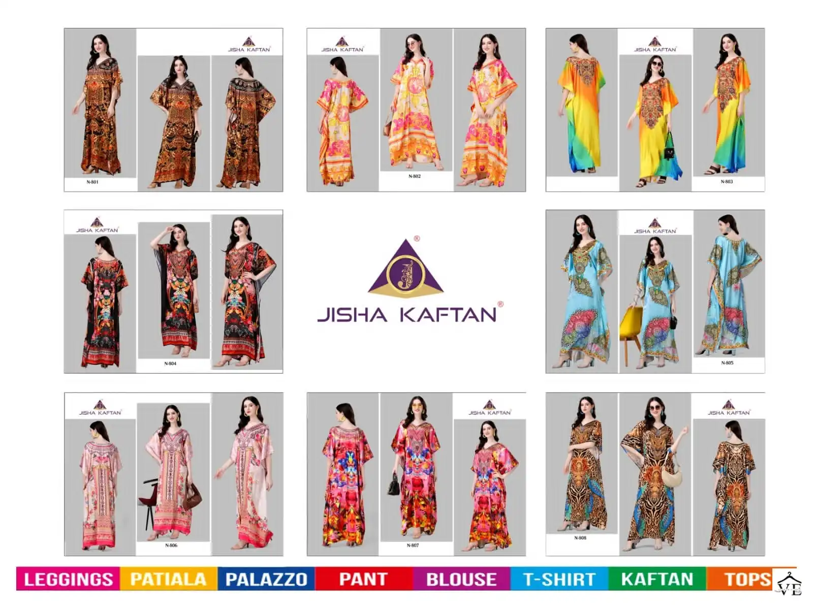 Jisha Nazakat Vol 8 Smooth Satin Wholesale Kaftan Catalog — Wholesale Kurtis, MPA wholesale from Surat — view 10
