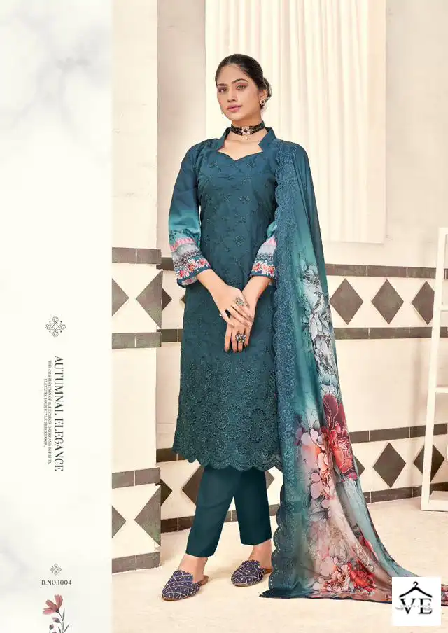 Acme Weavers Nazma Muslin Wholesale Salwar Suit Catalog — Wholesale Salwar Suits, MPA wholesale from Surat - Gallery Image 4
