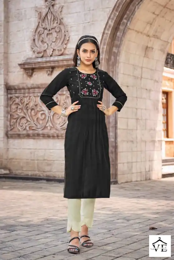 Kalaroop Noori Heavy Fancy Rayon Wholesale Kurtis Catalog — Wholesale Kurtis, MPA wholesale from Surat - Gallery Image 3