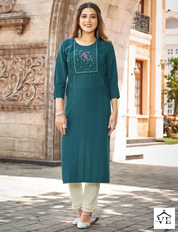 Kalaroop Noori Heavy Fancy Rayon Wholesale Kurtis Catalog — Wholesale Kurtis, MPA wholesale from Surat — view 1