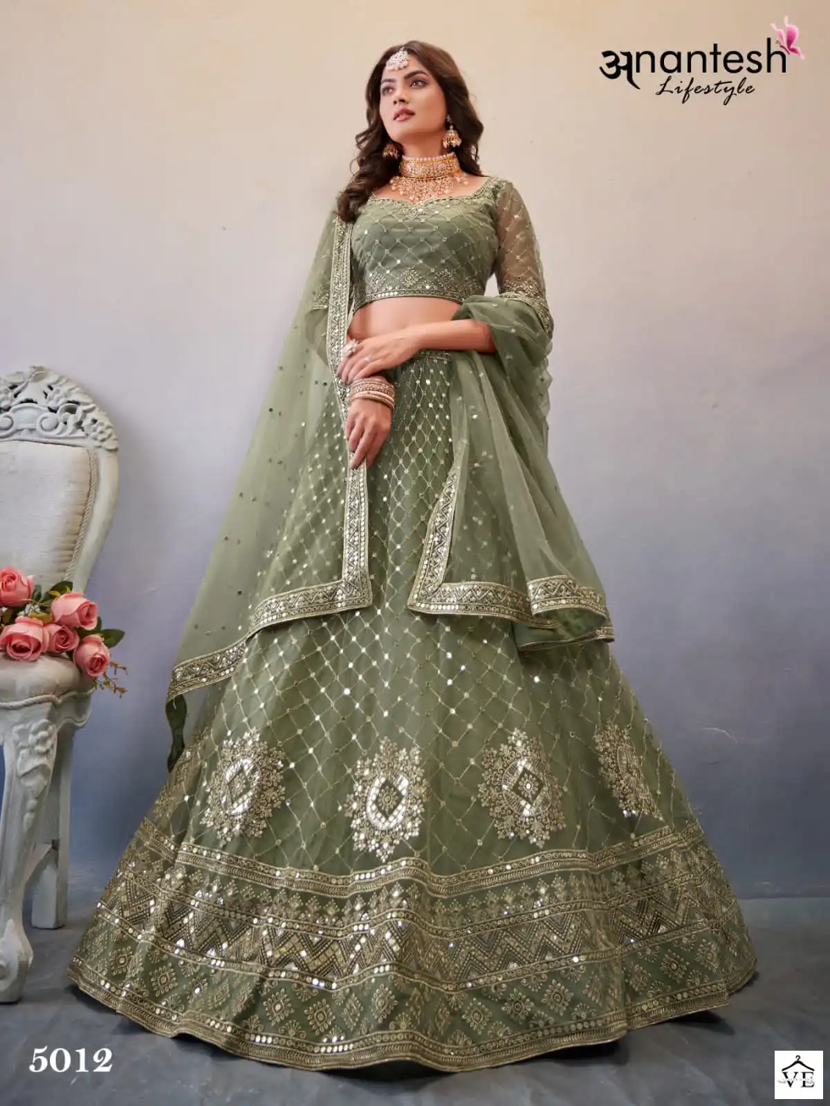 Anantesh Occasions Vol 4 Premium Butterfly Net Wholesale Lehenga Choli Catalog — Wholesale Lehenga, MPA wholesale from Surat - Gallery Image 4