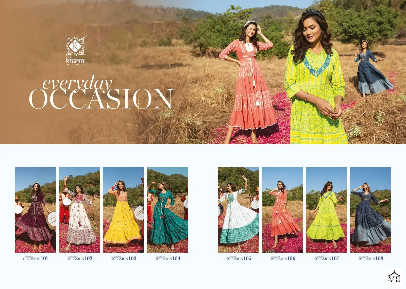 Kiana Occasion Pure Cotton Wholesale Gown Catalog — Wholesale Kurtis, MPA wholesale from Surat — view 9