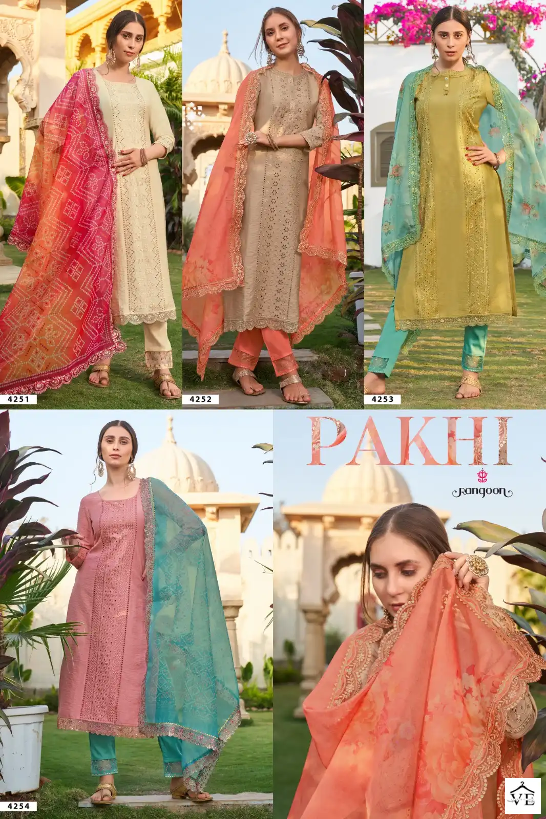 Rangoon Pakhi Viscose Wholesale Readymade Suits Catalog — Wholesale Salwar Suits, MPA wholesale from Surat — view 5