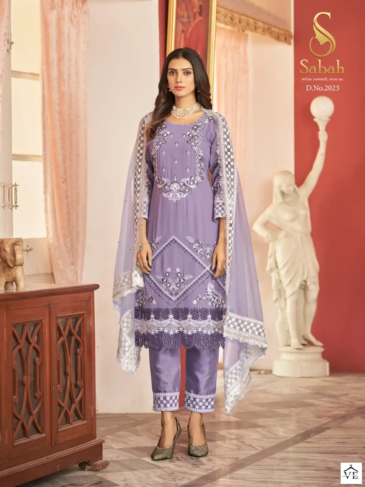 Sabah Pakiza Heavy Faux Georgette Wholesale Pakistani Suits Catalog — Wholesale Salwar Suits, MPA wholesale from Surat - Gallery Image 2