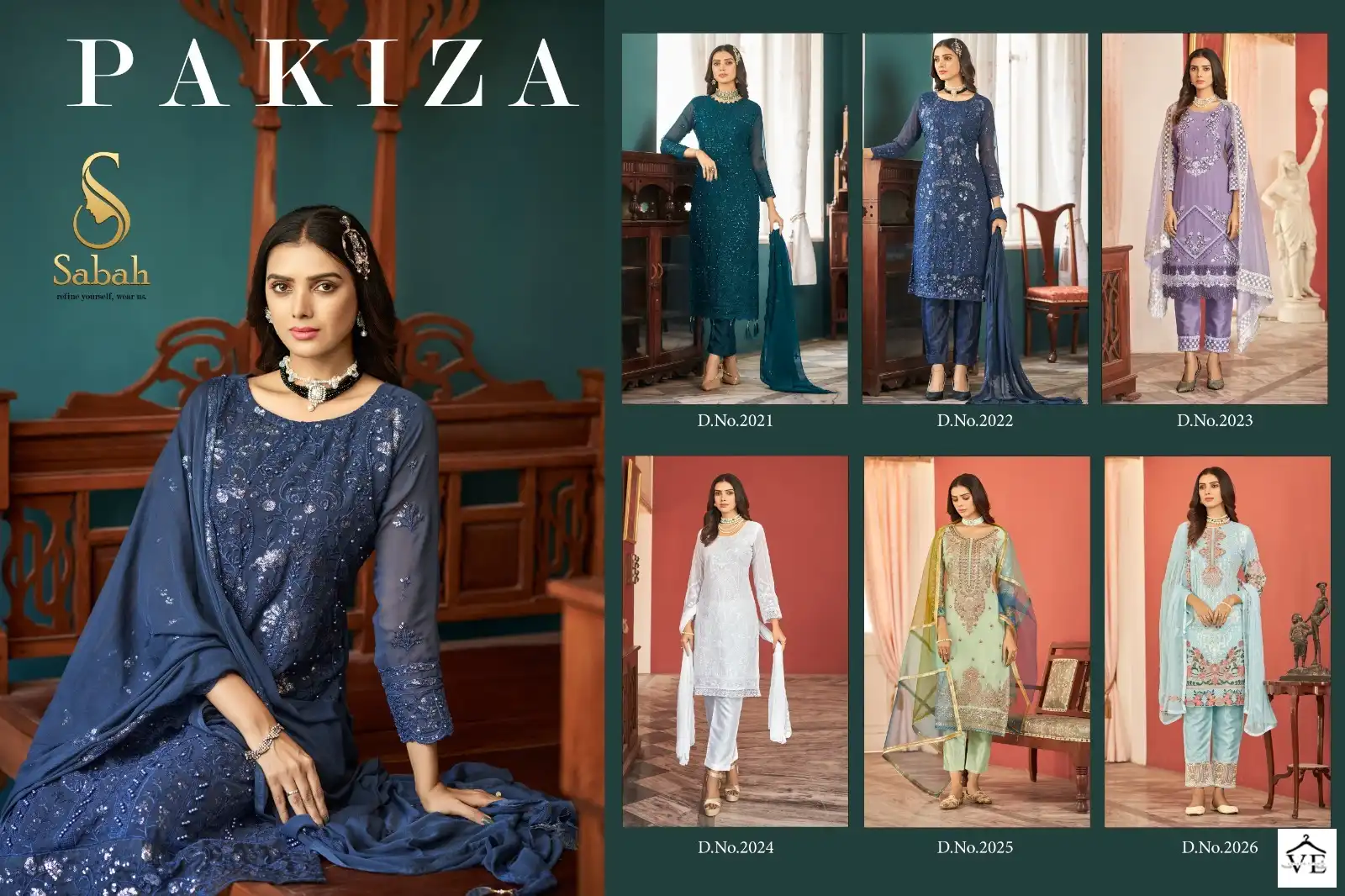 Sabah Pakiza Heavy Faux Georgette Wholesale Pakistani Suits Catalog — Wholesale Salwar Suits, MPA wholesale from Surat — view 7