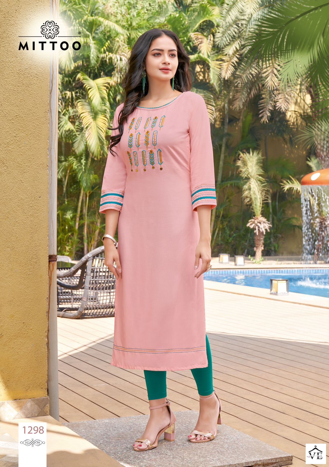 Mittoo Palak Vol 34 Rayon Wholesale Kurtis Catalog — Wholesale Kurtis, MPA wholesale from Surat — view 6