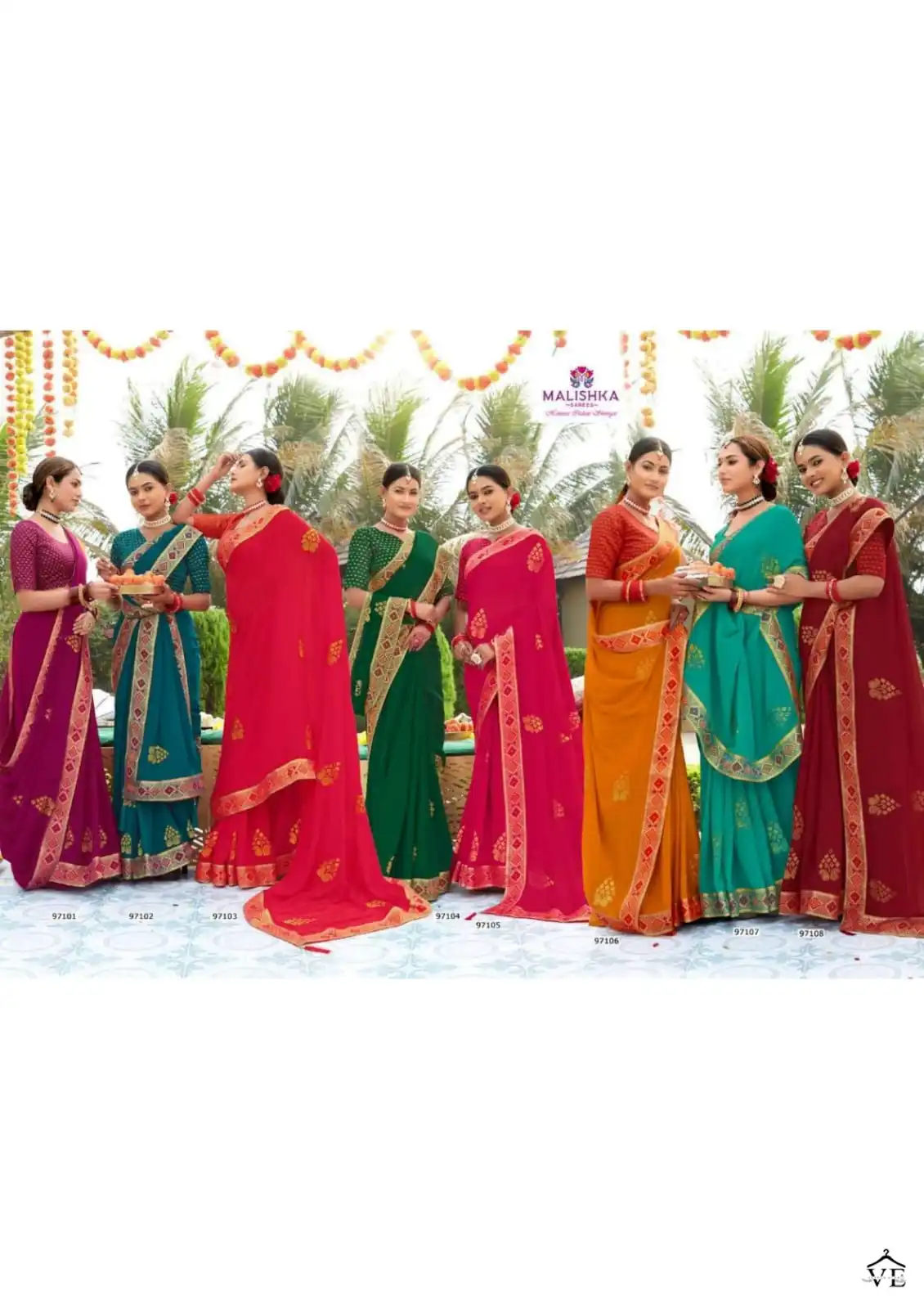 Malishka Param Sundari Zometto  Dyed Wholesale Saree Catalog — Wholesale Sarees, MPA wholesale from Surat — view 9