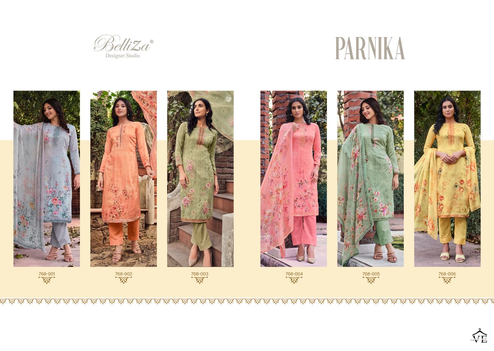 Belliza Designer Parnika Jam Cotton Wholesale Pakistani Salwar Suit Catalog — Wholesale Salwar Suits, MPA wholesale from Surat - Gallery Image 2