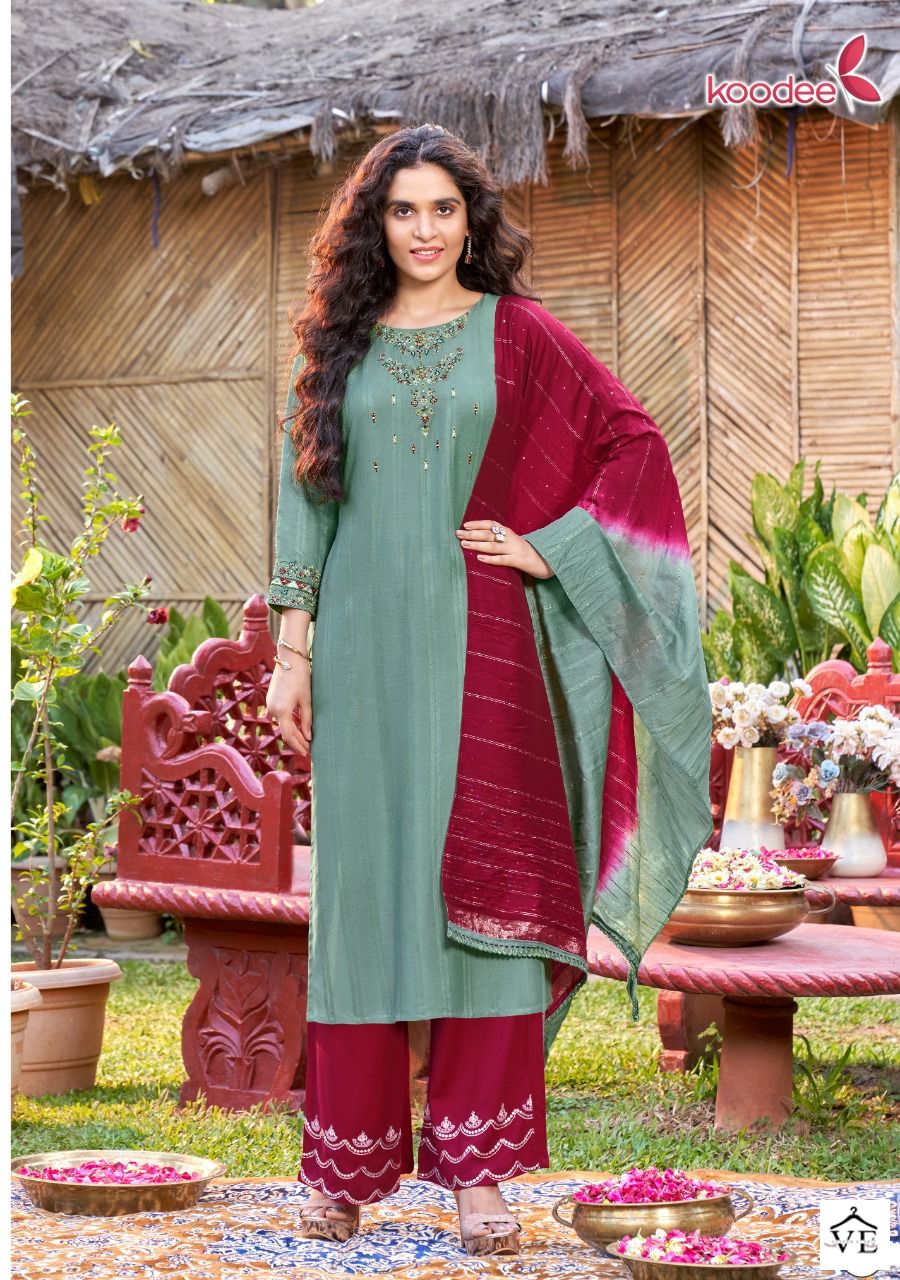 Koodee Pehchan Vol 7 Viscose Wholesale Readymade Salwar Suit Catalog — Wholesale Salwar Suits, MPA wholesale from Surat — view 3