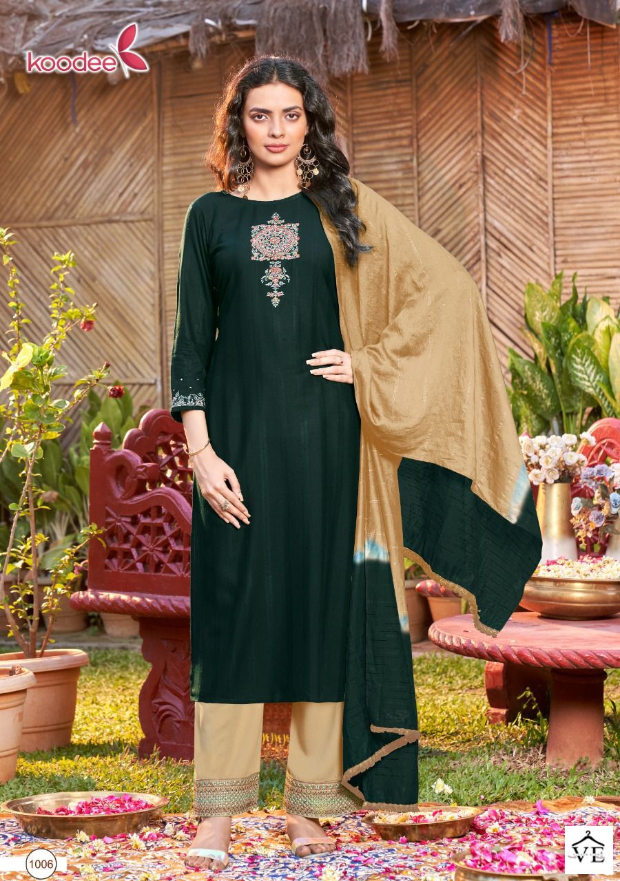 Koodee Pehchan Vol 7 Viscose Wholesale Readymade Salwar Suit Catalog — Wholesale Salwar Suits, MPA wholesale from Surat — view 4