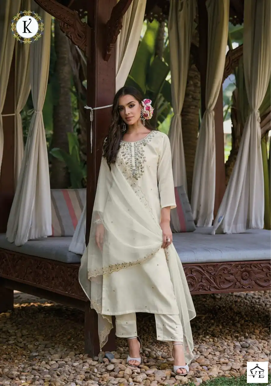 Kailee Fashion Phool Vol-2 Pure Viscose Muslin Wholesale Readymade Suits Catalog — Wholesale Salwar Suits, MPA wholesale from Surat - Gallery Image 3