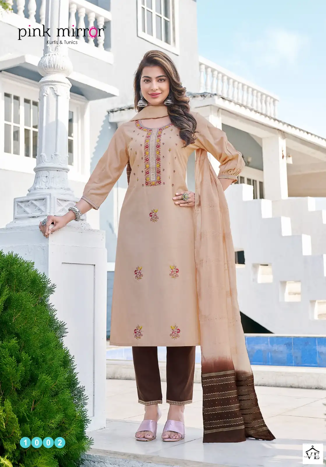 Pink Mirror Poetry Silk Wholesale Readymade Suits Catalog — Wholesale Salwar Suits, MPA wholesale from Surat - Gallery Image 3