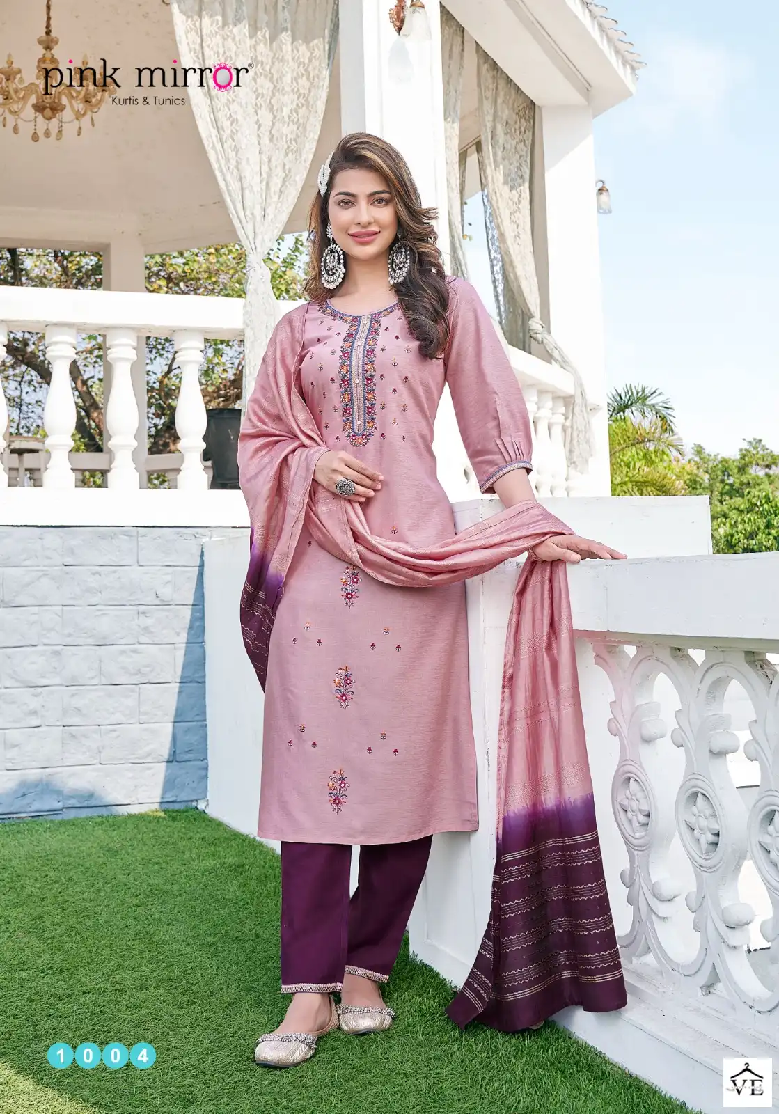 Pink Mirror Poetry Silk Wholesale Readymade Suits Catalog — Wholesale Salwar Suits, MPA wholesale from Surat - Gallery Image 6