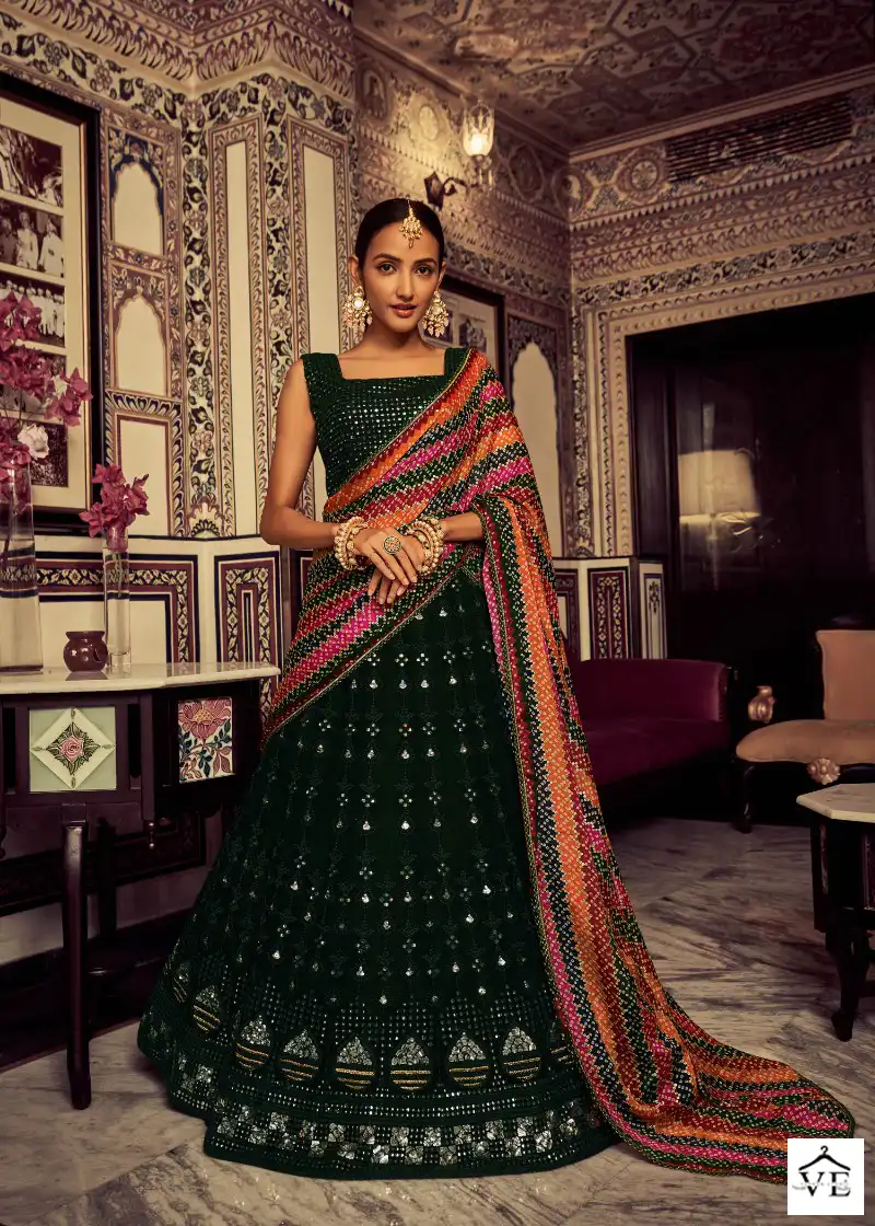 Arya Poshak Vol 5 Georgette Wholesale Lehenga Choli Catalog — Wholesale Lehenga, MPA wholesale from Surat - Gallery Image 3