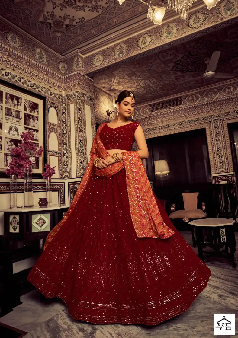 Arya Poshak Vol 5 Georgette Wholesale Lehenga Choli Catalog — Wholesale Lehenga, MPA wholesale from Surat - Gallery Image 2