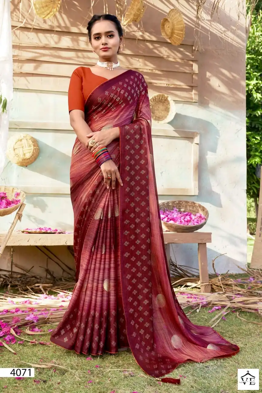 5D Designer Pragya Pc Moss Chiffon Wholesale Saree Catalog — Wholesale Sarees, MPA wholesale from Surat - Gallery Image 5
