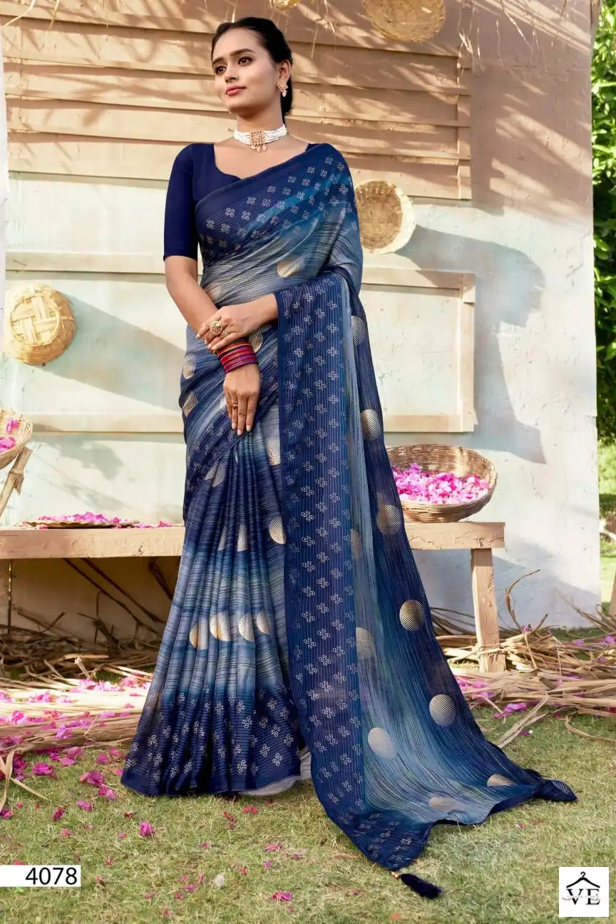 5D Designer Pragya Pc Moss Chiffon Wholesale Saree Catalog — Wholesale Sarees, MPA wholesale from Surat - Gallery Image 3