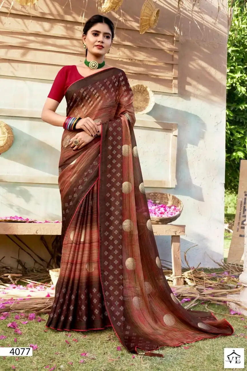5D Designer Pragya Pc Moss Chiffon Wholesale Saree Catalog — Wholesale Sarees, MPA wholesale from Surat - Gallery Image 4