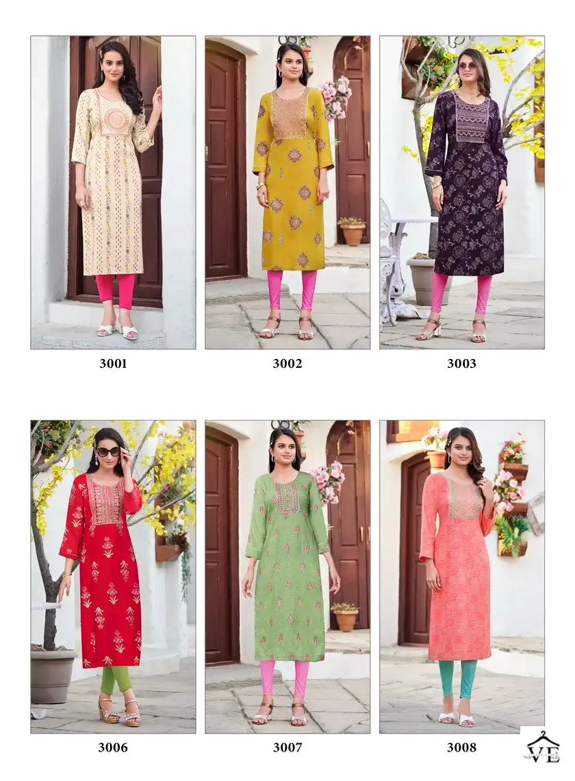 Radhika Princess Vol 3 Rayon Wholesale Kurti Catalog — Wholesale Kurtis, MPA wholesale from Surat - Gallery Image 11