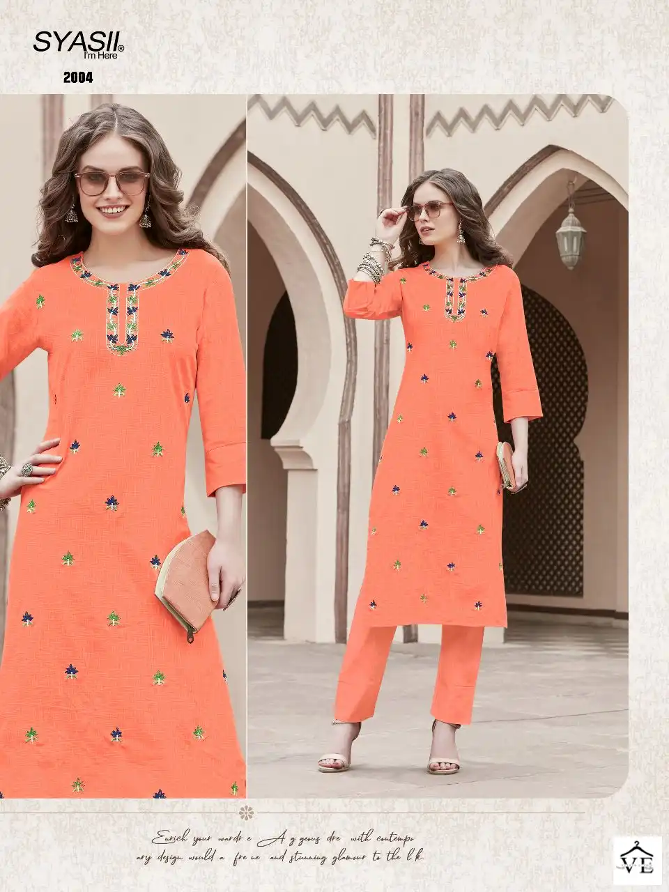 Syasii Pure Vol 2 100% Pure And Heavy Cotton Wholesale Kurti With Pant Catalog — Wholesale Kurtis, MPA wholesale from Surat - Gallery Image 5