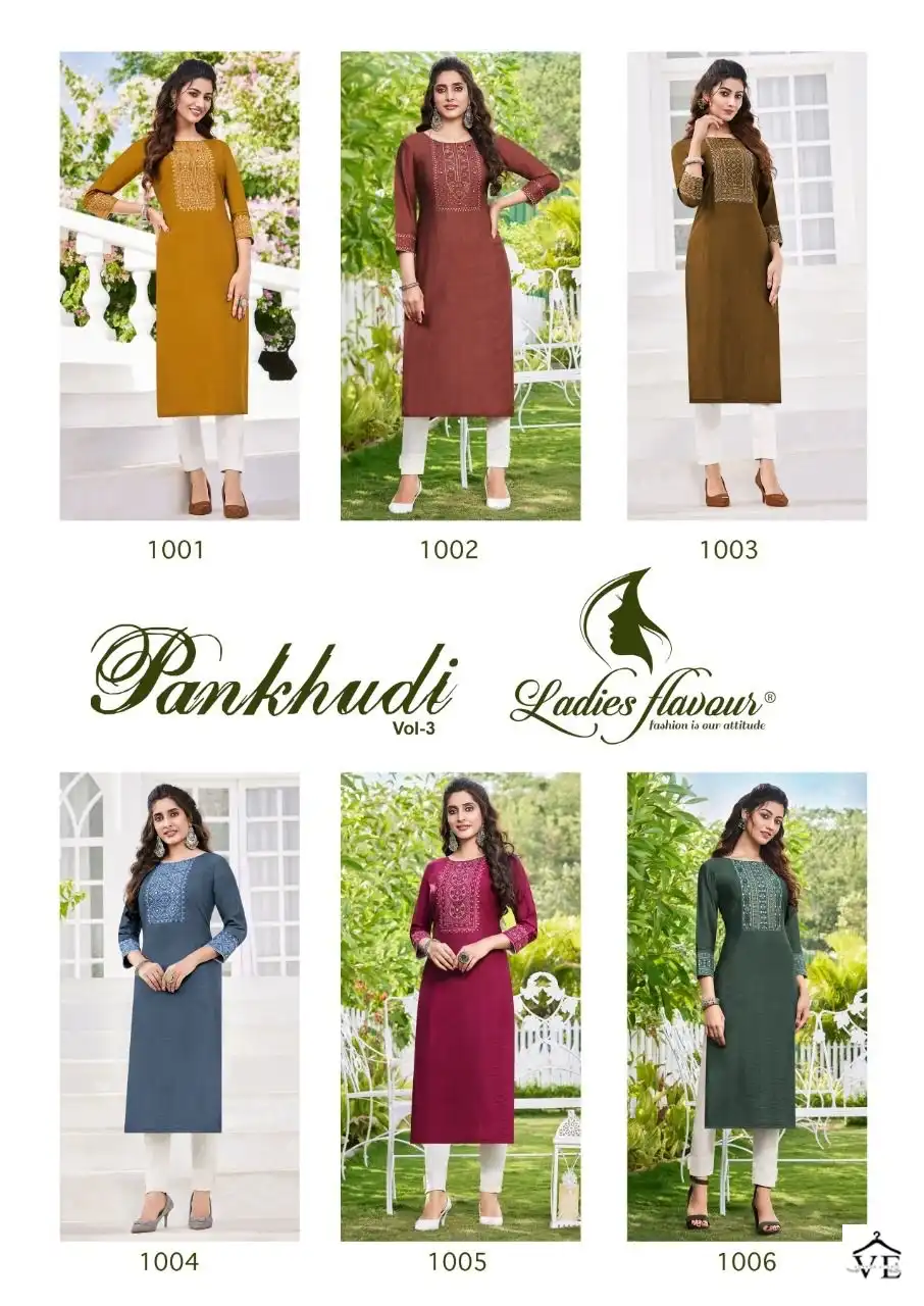 Ladies Flavour Pankhudi Vol 3 Pure Viscose Wholesale Kurti Catalog — Wholesale Kurtis, MPA wholesale from Surat — view 6