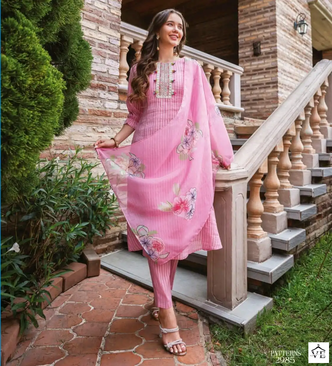 Anju Fabrics Patterns Pure Cotton Wholesale Readymade Salwar Suit Catalog — Wholesale Salwar Suits, MPA wholesale from Surat — view 1