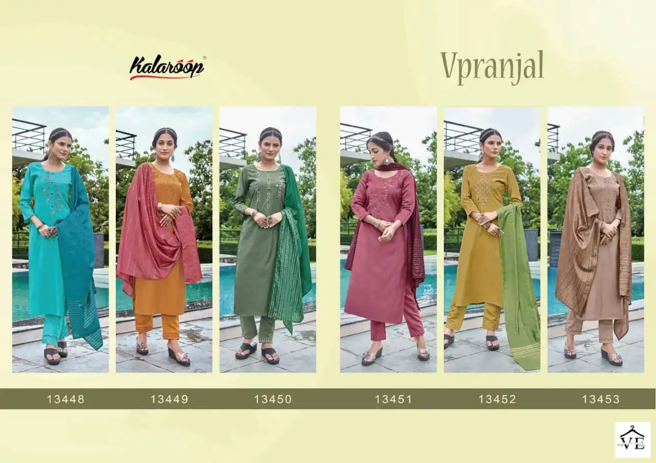 Kivi Pranjal Modaal Chanderi Wholesale Readymade Suit Catalog — Wholesale Salwar Suits, MPA wholesale from Surat — view 6